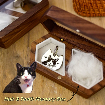 Custom Pet Portrait Memorial Box