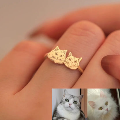 Custom Pet Portrait Rings