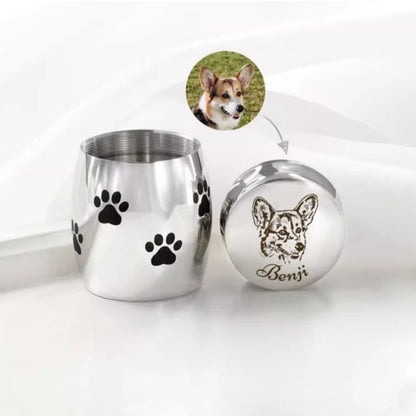 Custom Pet Portrait Memorial Jar