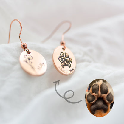 Custom Pet Portrait Earrings