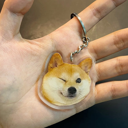 Custom Pet Portrait Acrylic Keychain