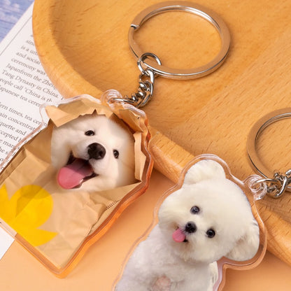 Custom Pet Portrait Acrylic Keychain