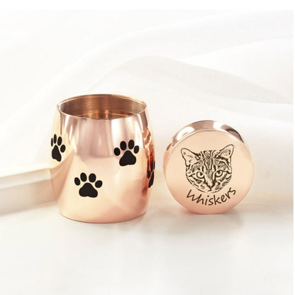 Custom Pet Portrait Memorial Jar