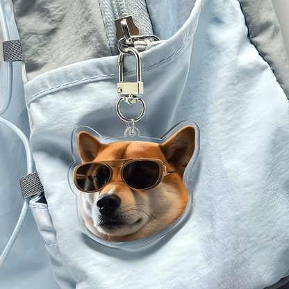 Custom Pet Portrait Acrylic Keychain