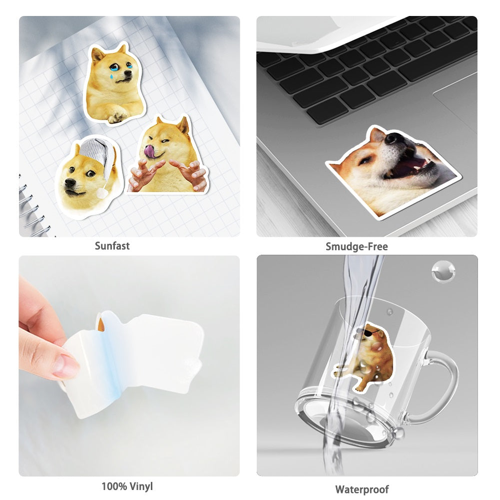 Custom Pet Portrait Paper Stickers