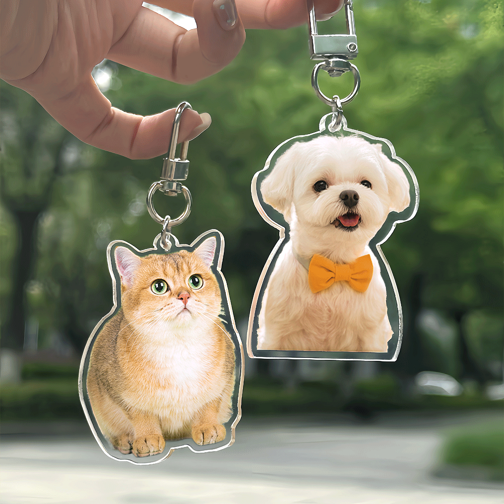 Custom Pet Portrait Acrylic Keychain