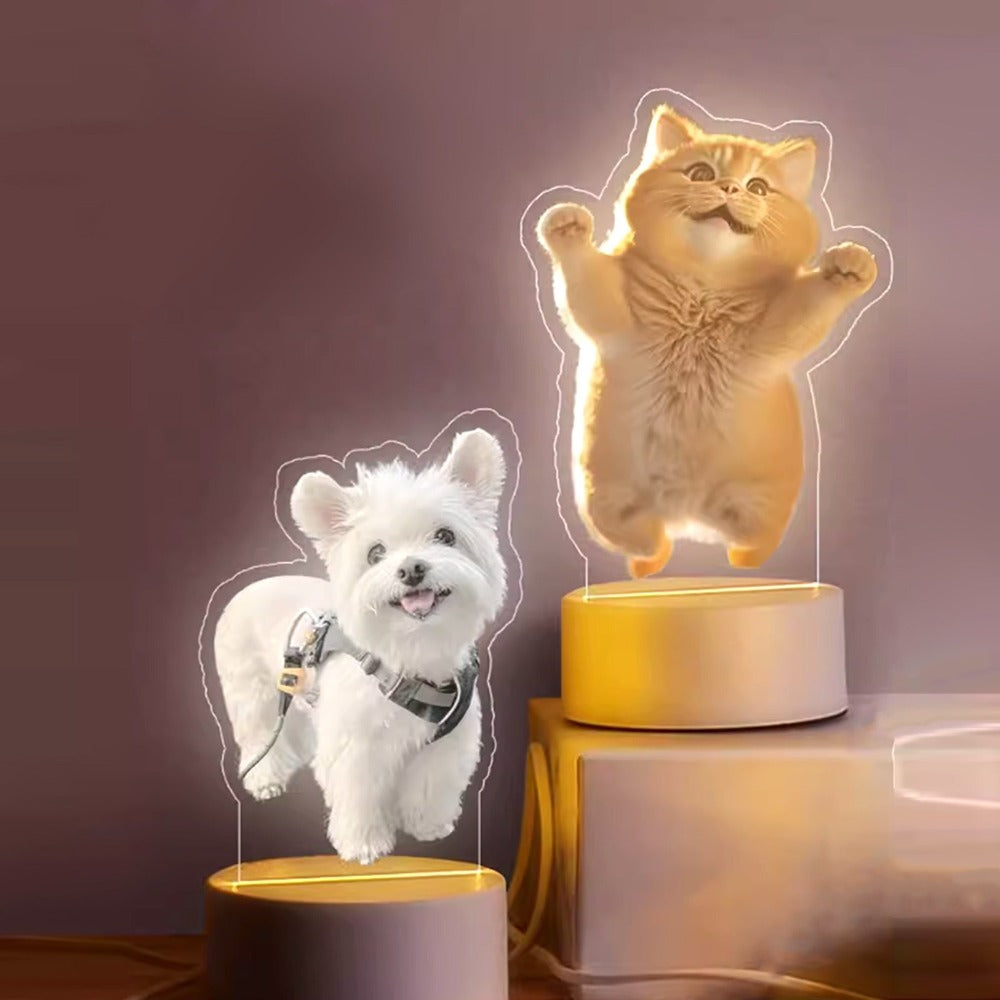 Custom Pet Portrait Night Light