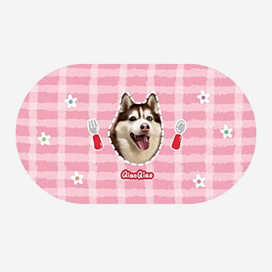 Custom Pet Portrait Food Mat