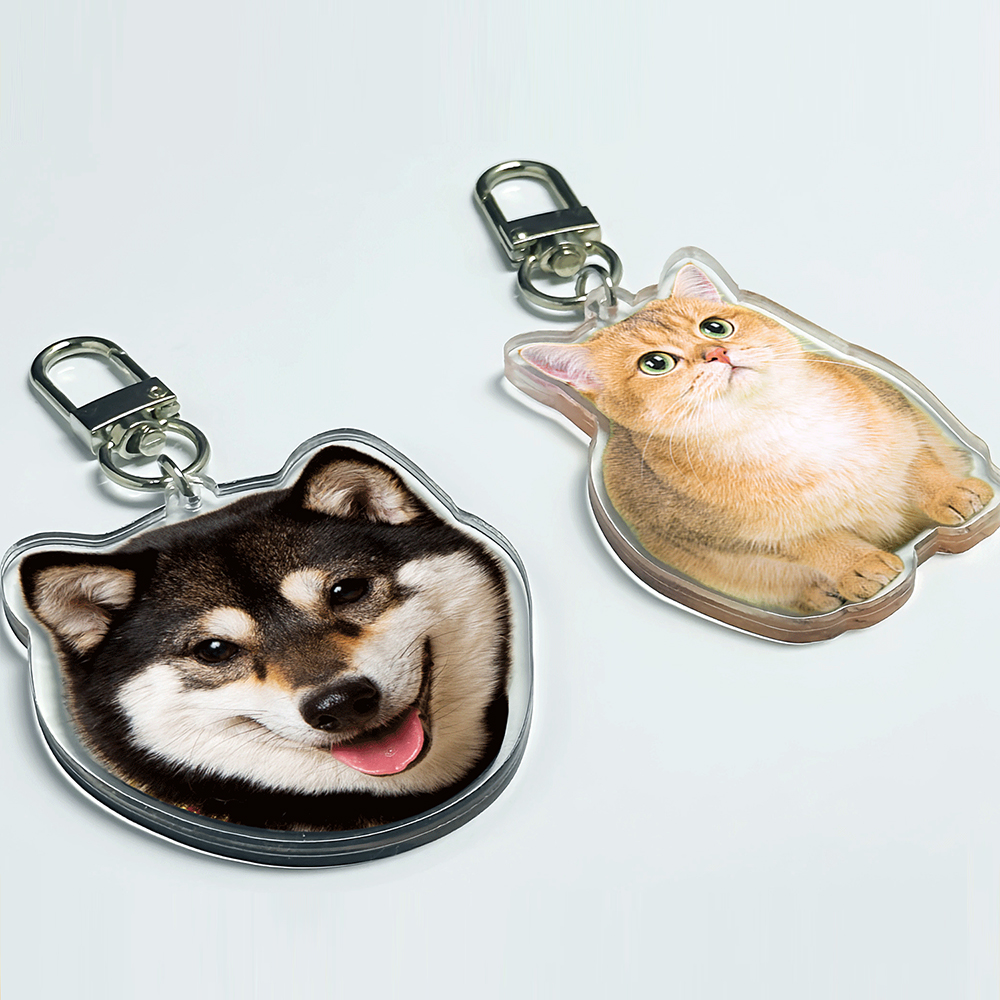 Custom Pet Portrait Acrylic Keychain