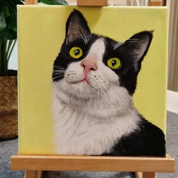 Hand-Painted Pet Portrait Oil Painting