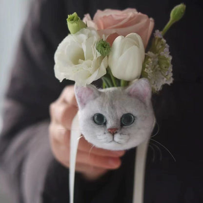 Handmade Custom Felted Pet Wedding Accessories