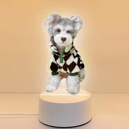 Custom Pet Portrait Night Light