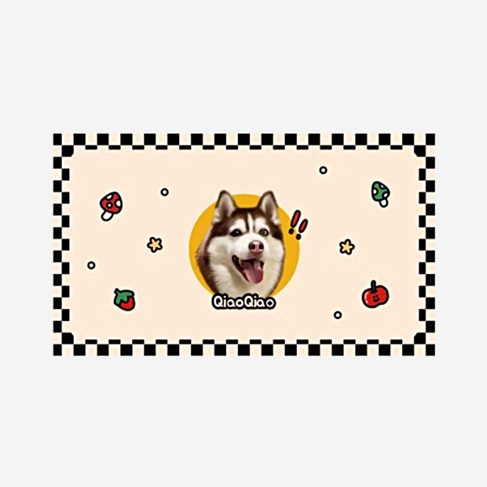 Custom Pet Portrait Food Mat