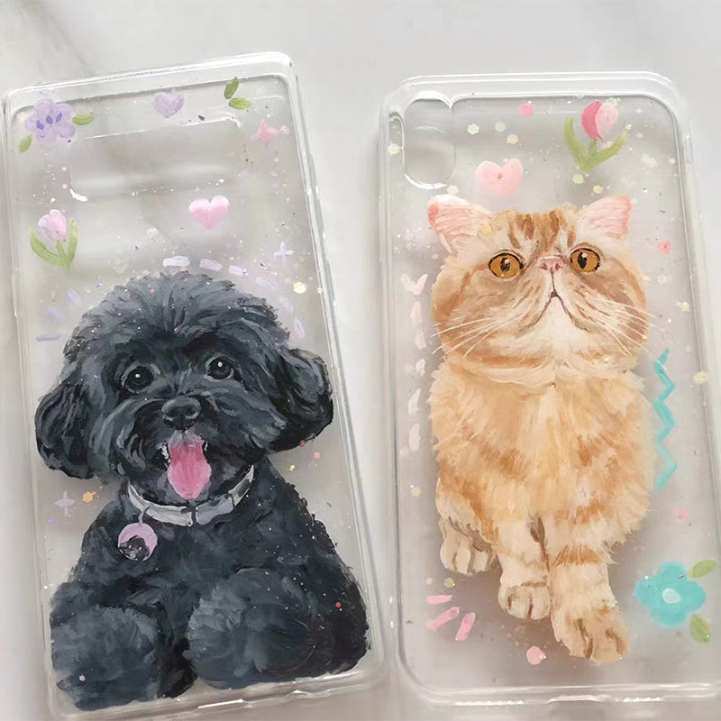 Hand-Painted Pet Portrait Phone Case