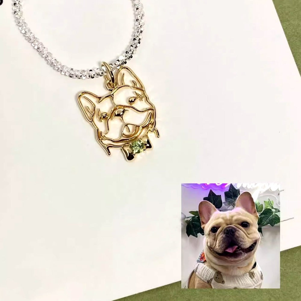 Custom Pet Portrait Hollow-Out Necklace