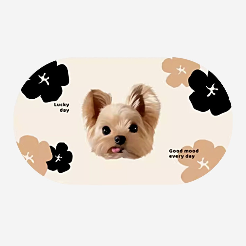 Custom Pet Portrait Food Mat