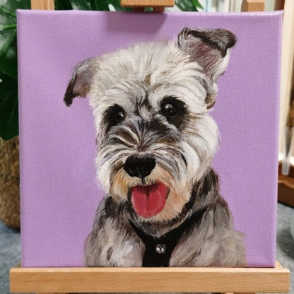 Hand-Painted Pet Portrait Oil Painting