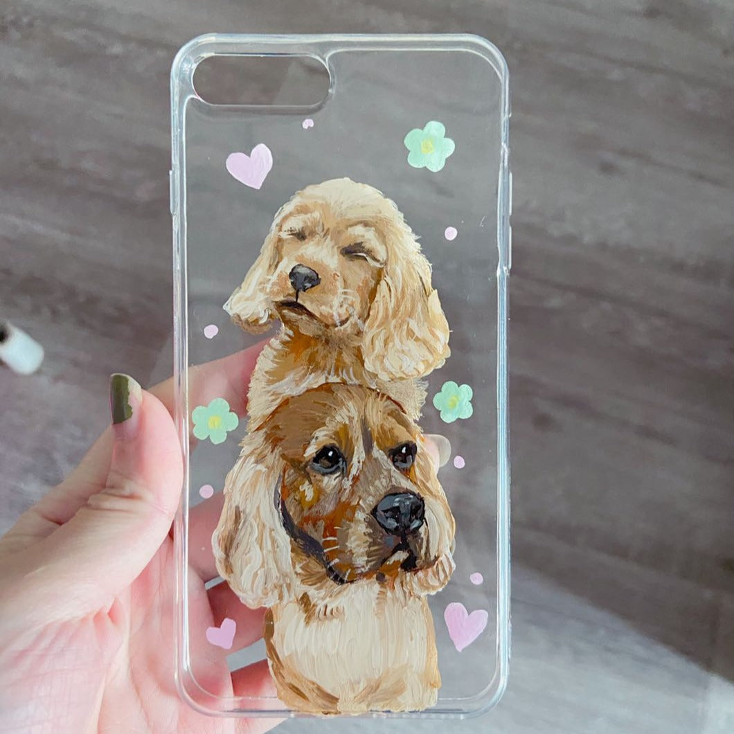 Hand-Painted Pet Portrait Phone Case