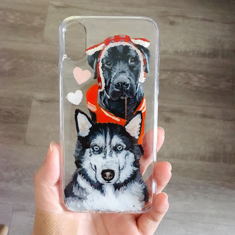 Hand-Painted Pet Portrait Phone Case