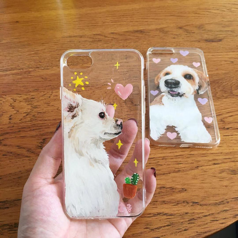 Hand-Painted Pet Portrait Phone Case