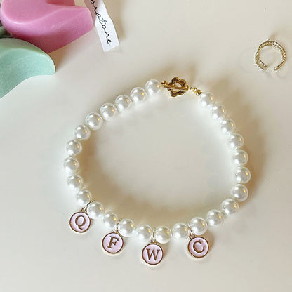 Custom Pet Name Pearl Necklace