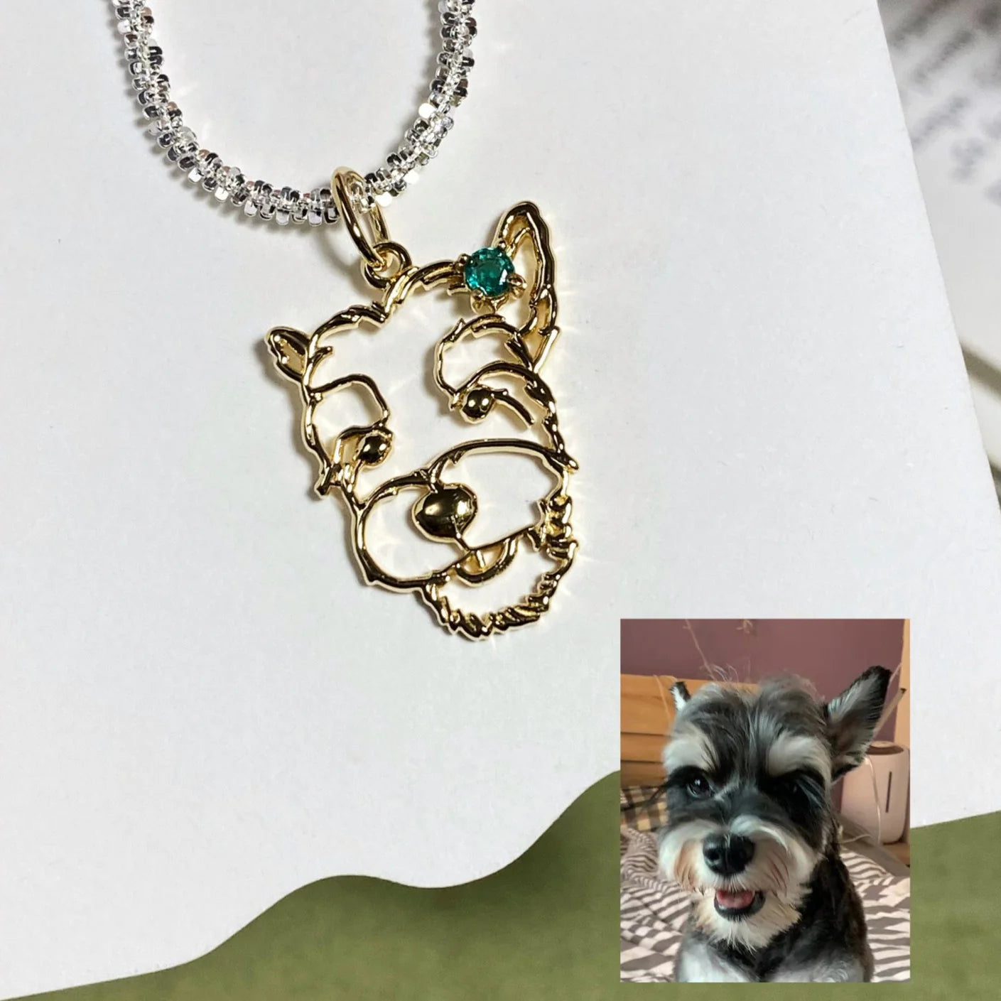 Custom Pet Portrait Hollow-Out Necklace