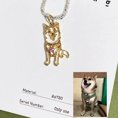 Custom Pet Portrait Hollow-Out Necklace