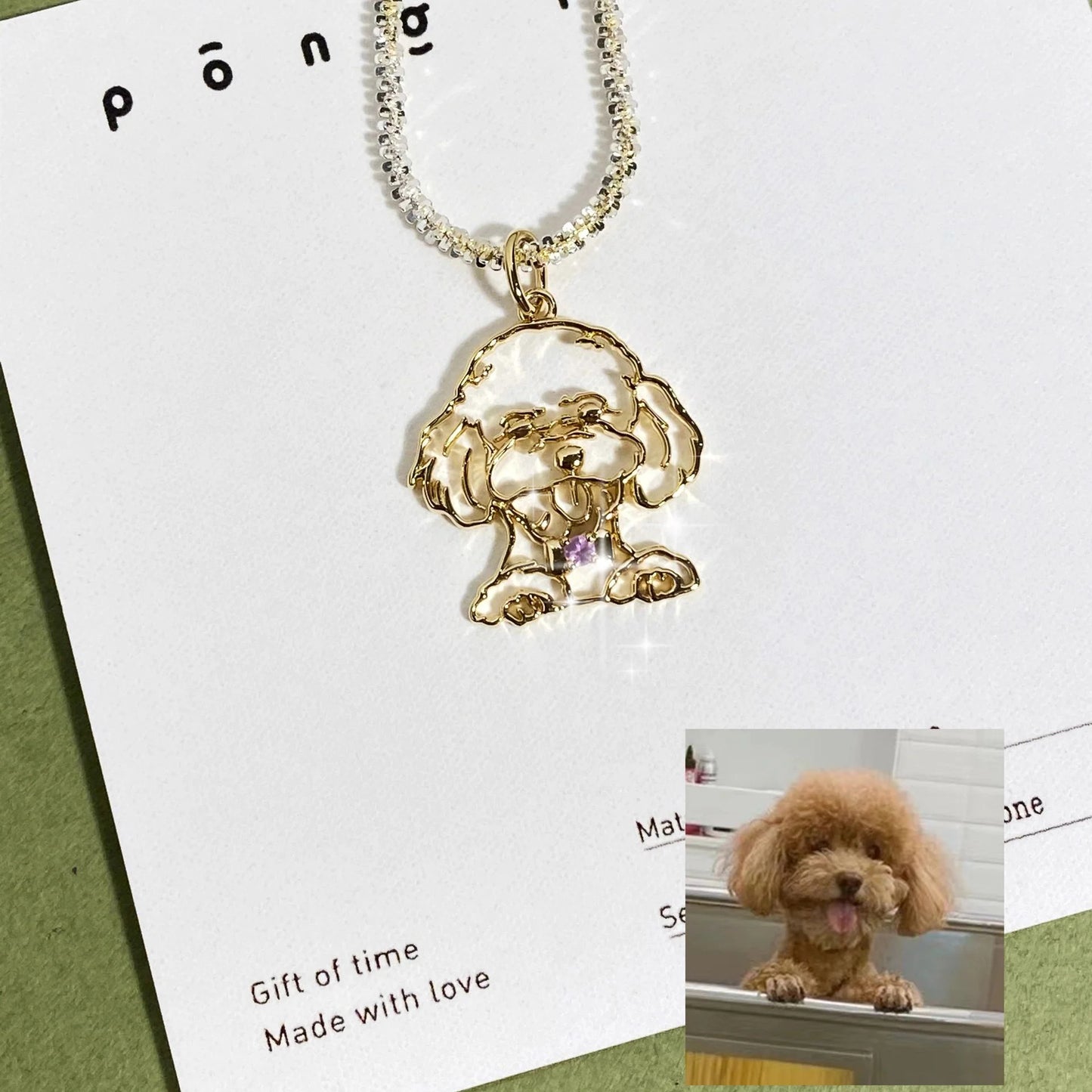 Custom Pet Portrait Hollow-Out Necklace