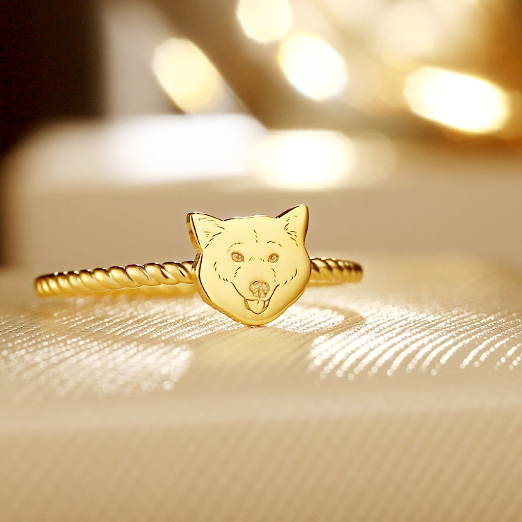 Custom Pet Portrait Rings