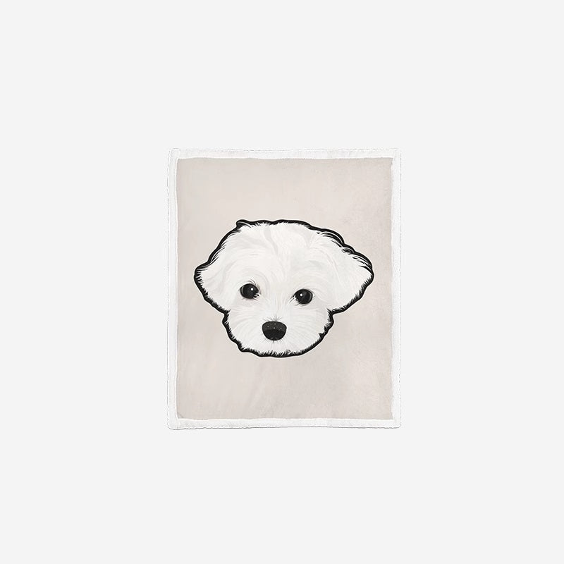 Custom Pet Portrait Blanket