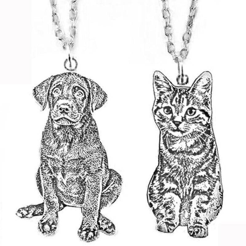 Custom Pet Photo Engraved Keychain