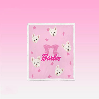 Custom Pet Portrait Blanket